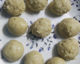 A picture of step 5 of Rava Laddu.