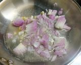 A picture of step 2 of Taro Leaves Subzi.