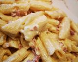 Pas rețetă Penne cu sos și bacon 5 fotografie
