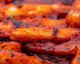 A picture of step 1 of Tandoori mogo (cassava or Yuca).