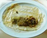 A picture of step 4 of Spring roll with veggies.