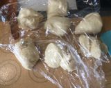 A picture of step 6 of Easter bunny milk rolls with red bean.