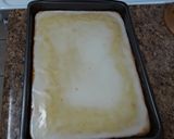 A picture of step 5 of Lemon Sheet Cake with Lemon Glaze.