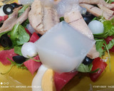 Foto del paso 5 de la receta: Ensalada de ventresca con gelatina de mejillones y tomate pimiento