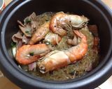 รูปขั้นตอนการทำที่ 4 ของ กุ้งอบวุ้นเส้น สูตรหม้อหุงข้าว
