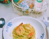 Hình bước làm 4 của món Mì Ý Tôm Sốt Kem Phômai Bơ