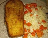 Foto del paso 5 de la receta: Minanesa de berenjena acompañadas con arroz, zanahoria y huevo