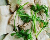 Hình bước làm 4 của món Thịt luộc, cà pháo, canh cua rau đay