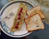 A picture of step 3 of Cheese omlette.