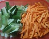 Foto langkah ke 1 dari resep Tumis Timun Wortel Ebi.