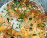 A picture of step 4 of Chifferi -continental dinner in my Desi videsi mix style.