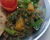 A picture of step 8 of Hara Dhania Aloo.