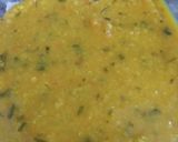 A picture of step 3 of Bread and daal instant piza.
