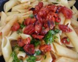 A picture of step 4 of Pasta with two way tomatoes and two way fresh herbs.