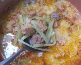 Foto langkah ke 6 dari resep Lodeh labu siam, tempe dan bola daging.
