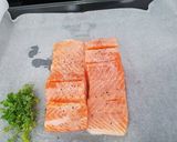 A picture of step 1 of Summer citric salmon with herby feta cheese.