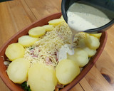 Foto del paso 11 de la receta: Patatas al horno con bacon y guisantes