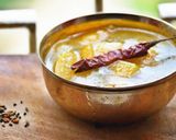 A picture of step 2 of Aam er chutney.