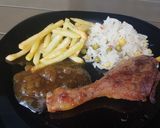 Tepsiben sült kacsa füge chutney-val és vegyes körettel recept fázis 2 fotója