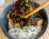 Une image de l'étape 8 de 🥢Tofu frit sauce Corsé soja, gingembre, échalotes.