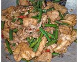 Foto langkah ke 4 dari resep Oseng Kacang Panjang Tahu Ayam.