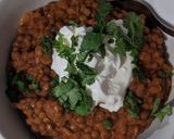 A picture of step 5 of Instant pot Green Lentil Curry.