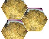 A picture of step 8 of Jollof din shinkafa.