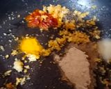 A picture of step 3 of Veg frankie roll.