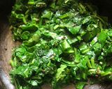 A picture of step 1 of Spinach peanut moong dal sabji.