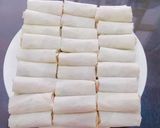 A picture of step 2 of Taro Pork and Egg Spring Rolls.