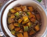 A picture of step 1 of Baked pumpkin and mung bean.