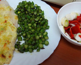 Foto del paso 5 de la receta: Pescado con mayonesa de ajo al horno espárragos verdes y ensalada