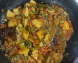 A picture of step 4 of Aloo capsicum.