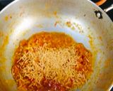 A picture of step 4 of Sev tamatar nu shaak (Gujarati dinner sabji with phulka).