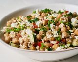 A picture of step 8 of Fresh Greek Chickpea Salad with Feta and Herbs.