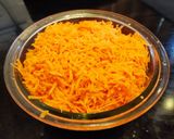 A picture of step 1 of Carrot Burfi.