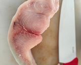Foto del passaggio 1 della ricetta Calamarata di pesce spada con pesto di pomodori secchi