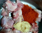 A picture of step 1 of Tandoori chicken tikka🥰.