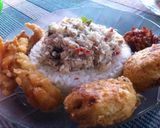 Foto langkah ke 7 dari resep Nasi megono a.k.a sego megono.
