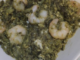 Revuelto de grelos con gambas