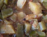 A picture of step 2 of Snake guard curry.