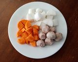 Hình bước làm 1 của món Canh bò viên rau củ
