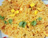 A picture of step 1 of Paneer bhurji masala maggi 😋❤️.