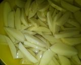 A picture of step 2 of Fries aka chipo.
