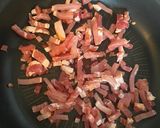 Une image de l'étape 2 de Butternut farcie aux gorgonzola, lardons fumés et oignons.