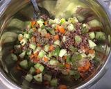 Une image de l'étape 9 de Salade de riz rouge au concombre, poivron orange et tomates Tiverta.