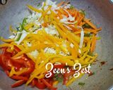 A picture of step 2 of Chowmein.