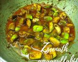 A picture of step 2 of Hyderabadi Meethe Baingan.