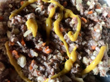 Hamburguesas de carne de res y verduras para horno