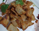 A picture of step 9 of Bread Masala.